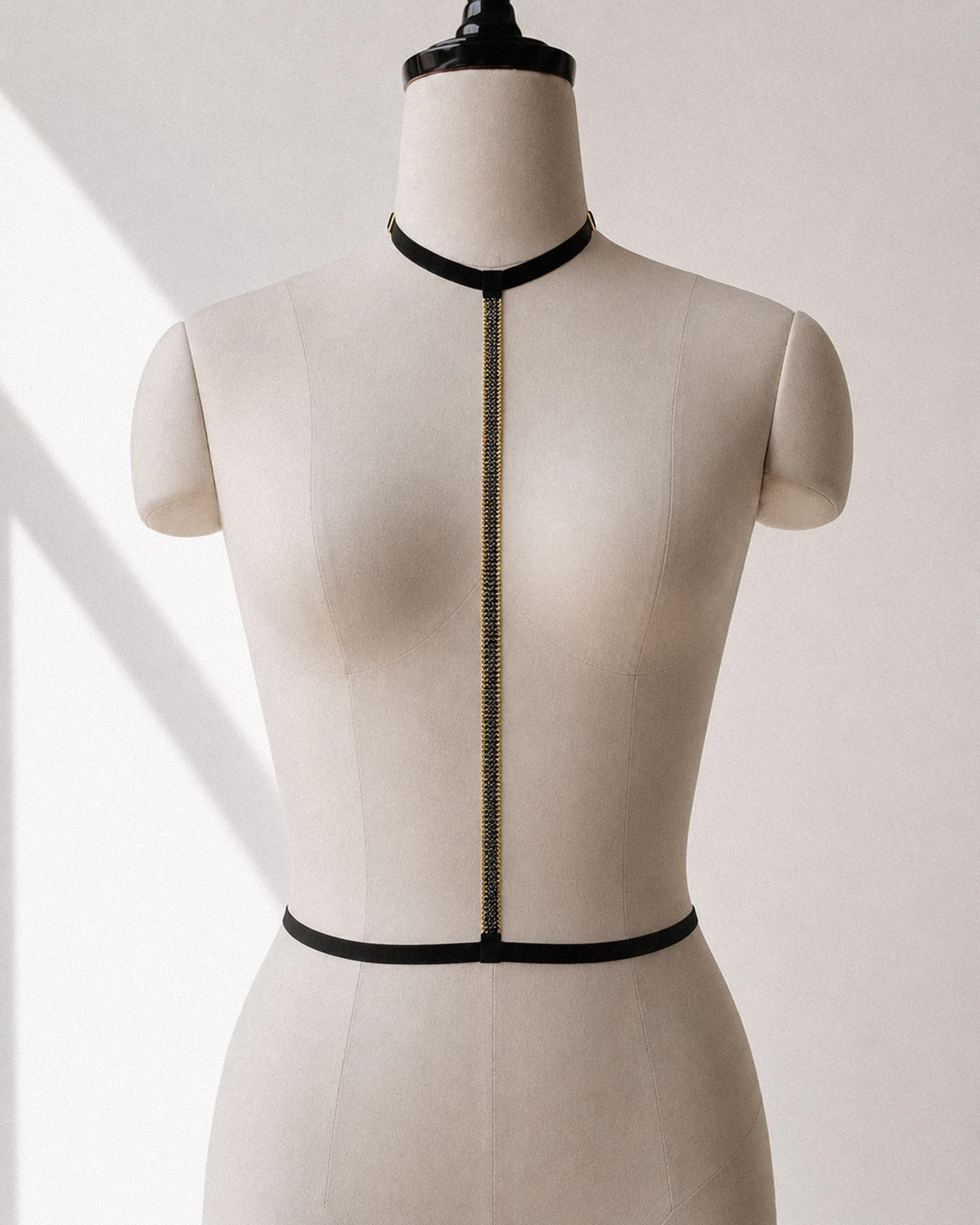 Black Spinel Harness with Golden Hematite — alternate view