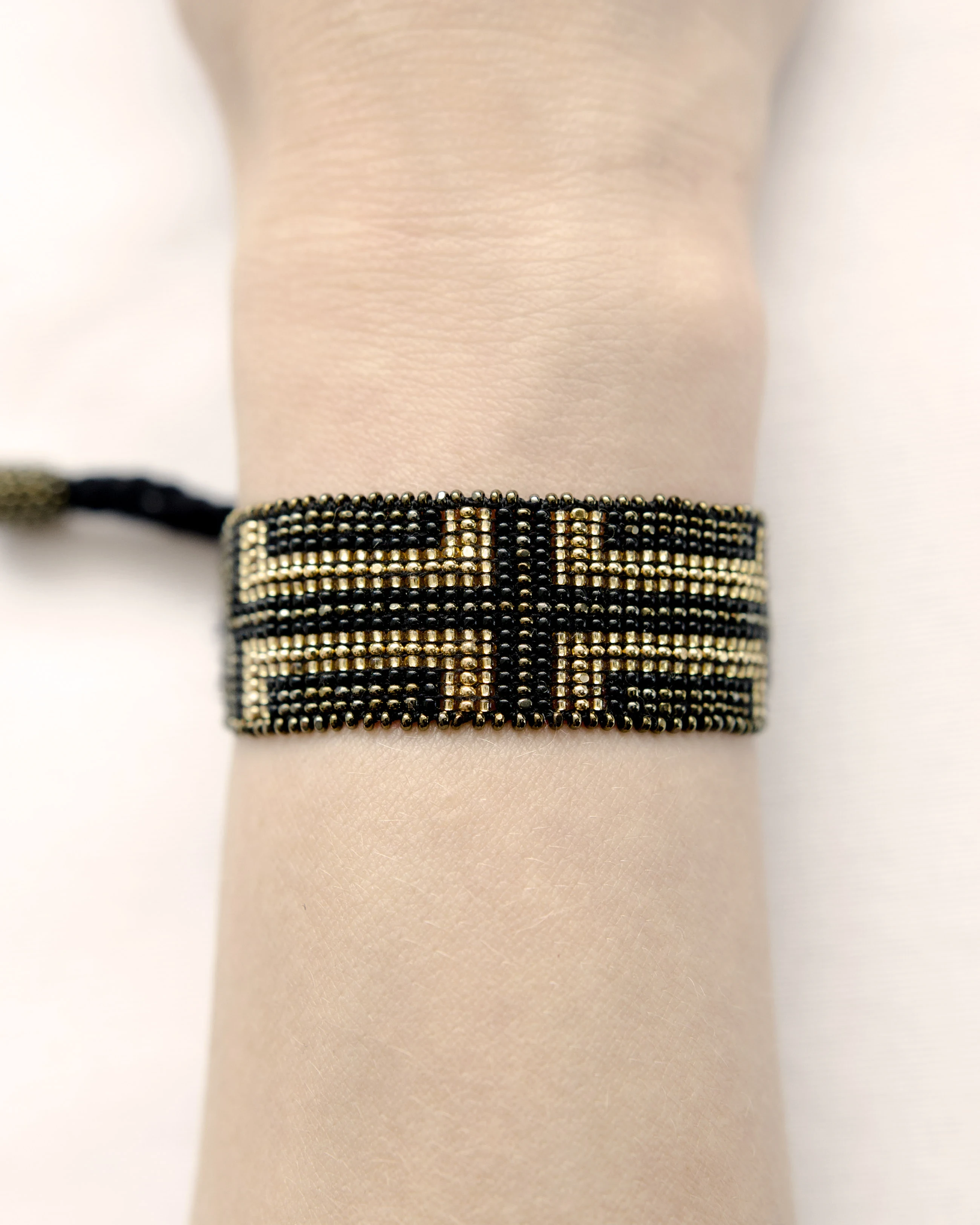 Art Deco Silk Adjustable Bracelet — alternate view