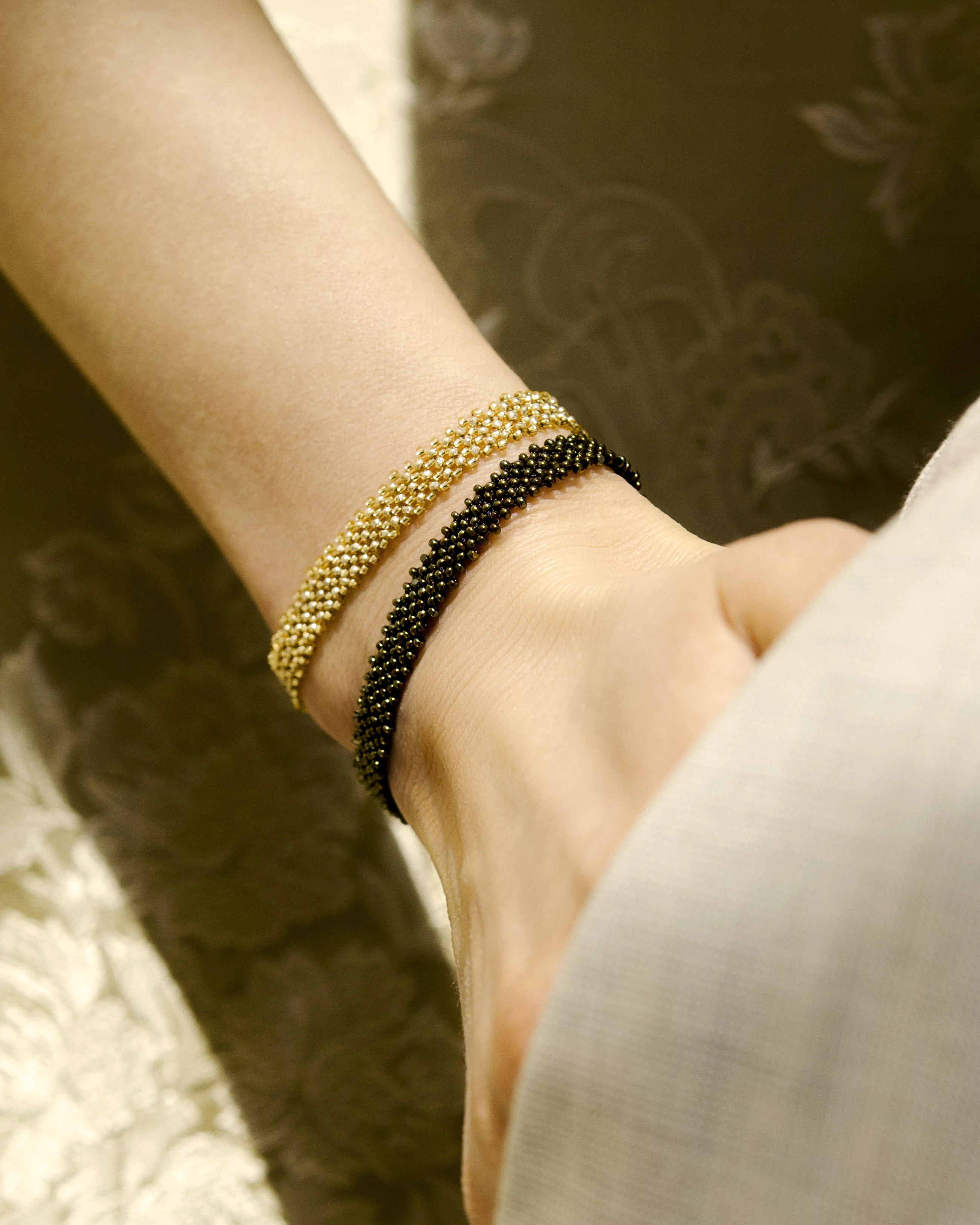 Bronze Beaded Bismarck Bracelet — alternate view