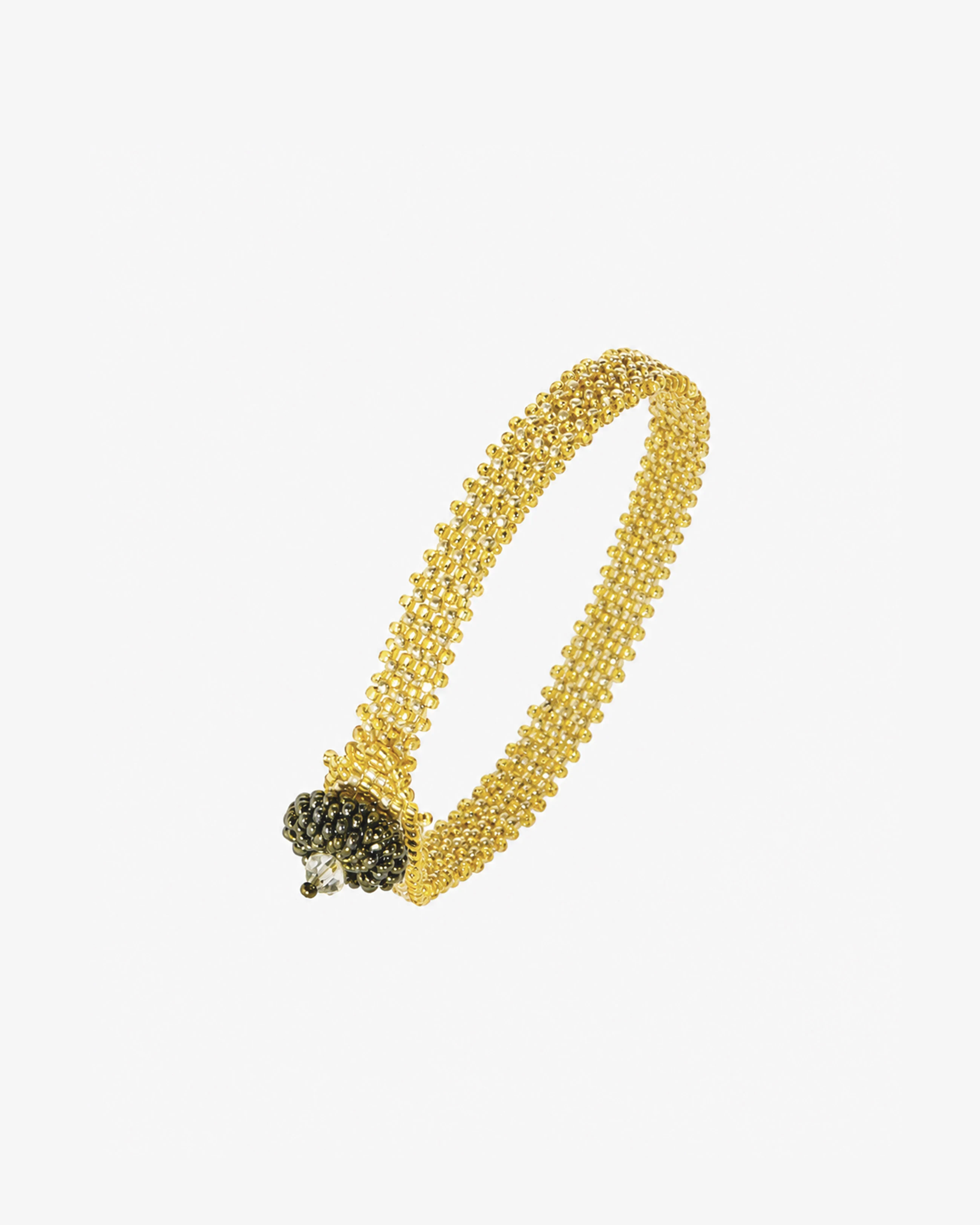 Golden Beaded Bismarck Bracelet — front view