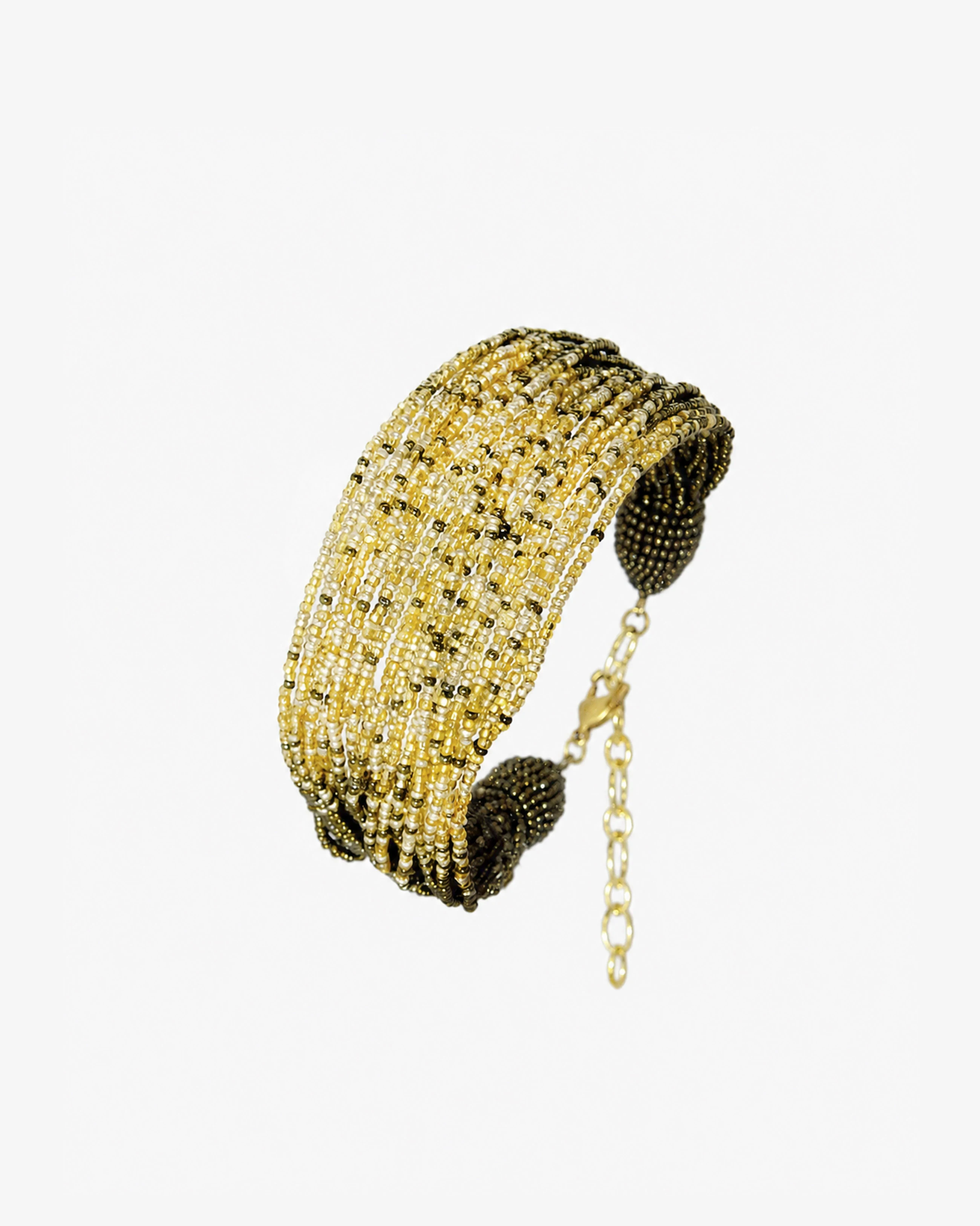 Golden Bronze Ombré Multi-Strand Bracelet — front view