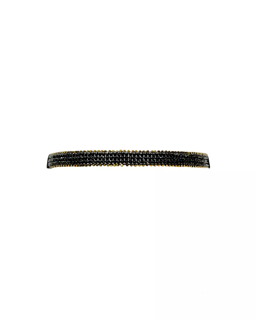 Black Spinel Choker with Golden Hematite